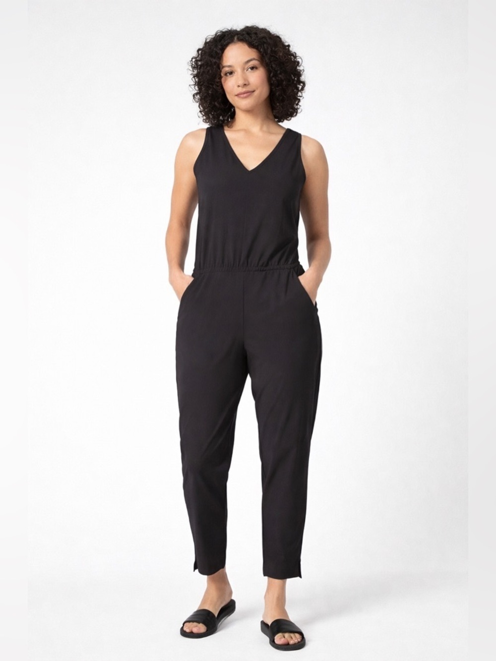 Athleta Brooklyn Utility Jumpsuit Black Size 6